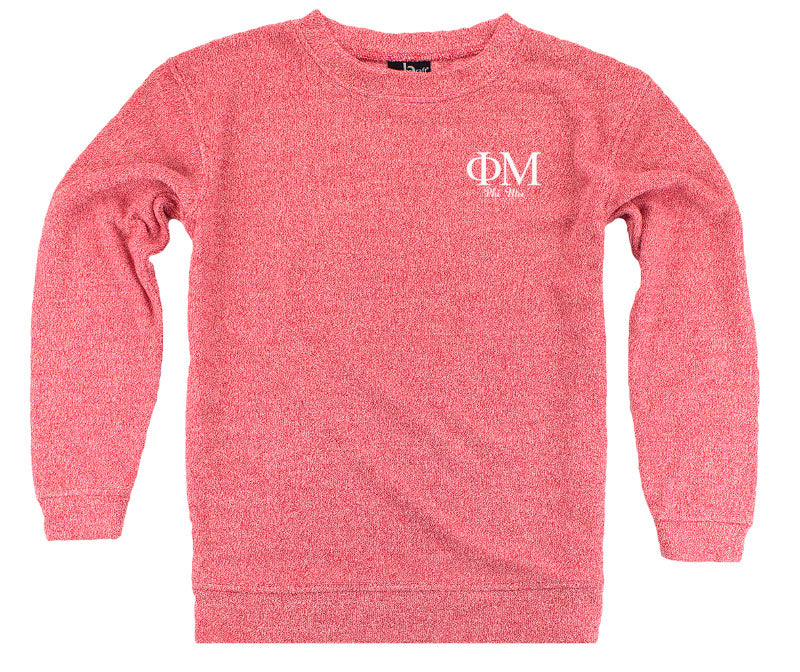 Phi Mu Lettered Cozy Sweater
