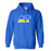 Delta Upsilon Two Toned Lettered Hooded Sweatshirt