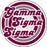 Gamma Sigma Sigma Funky Circle Sticker