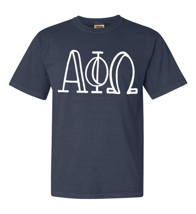 Alpha Phi Omega Comfort Colors Greek Letter Sorority T-Shirt