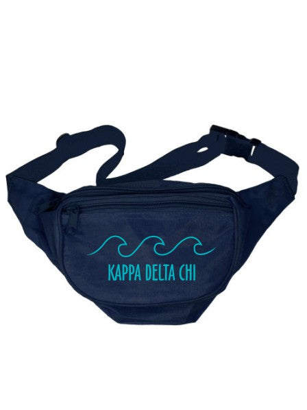 Kappa Delta Chi Wave Outline Fanny Pack