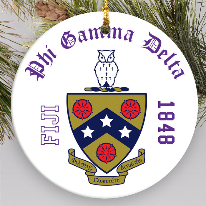 Fiji.jpg Round Crest Ornament