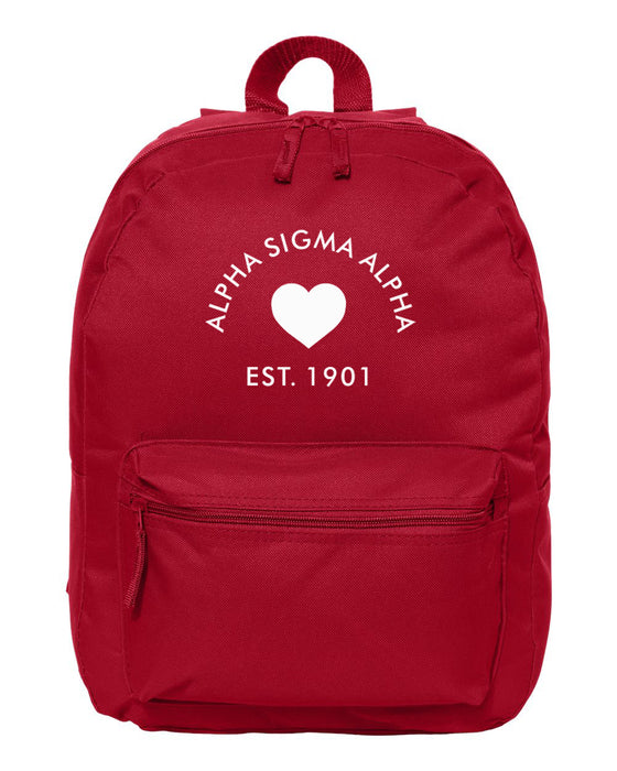 Alpha Sigma Alpha Mascot Embroidered Backpack