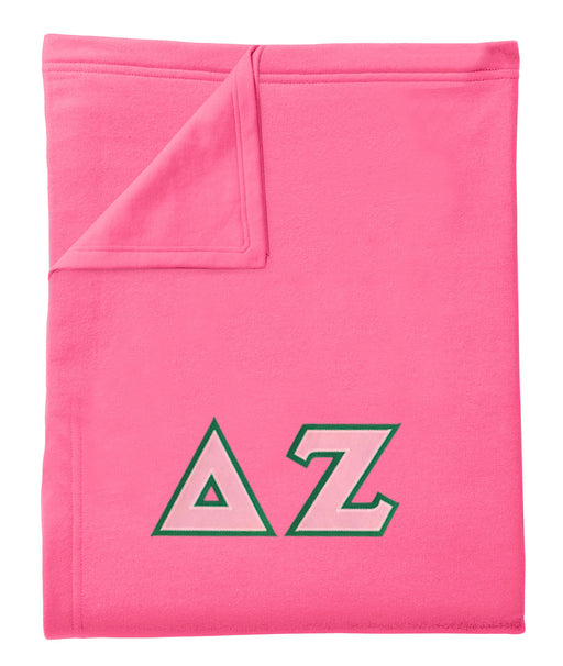 Delta Zeta Greek Twill Lettered Sweatshirt Blanket