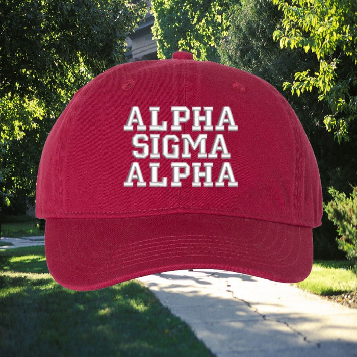 Alpha Sigma Alpha Comfort Colors Varsity Hat