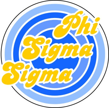Phi Sigma Sigma Funky Circle Sticker