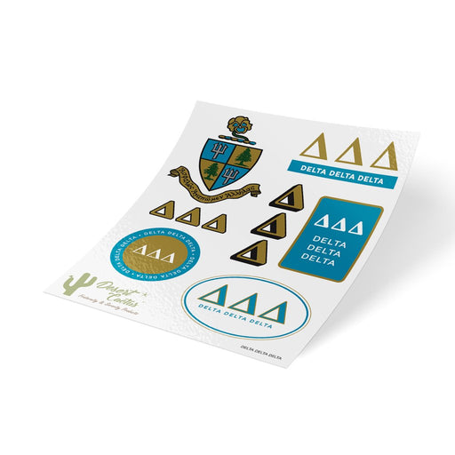 Delta Delta Delta Traditional Decal Set