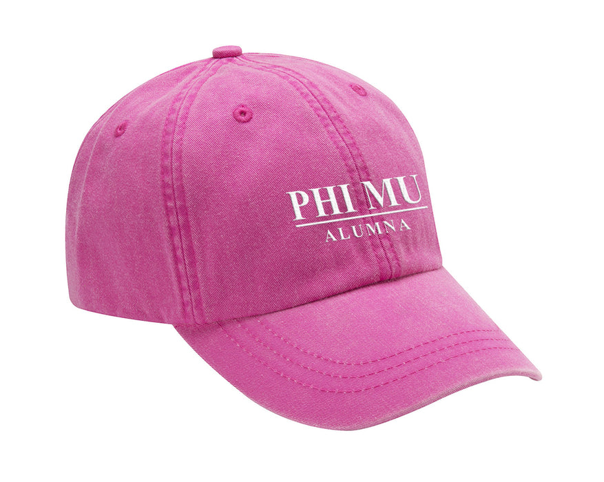 Phi Mu Line Year Embroidered Hat