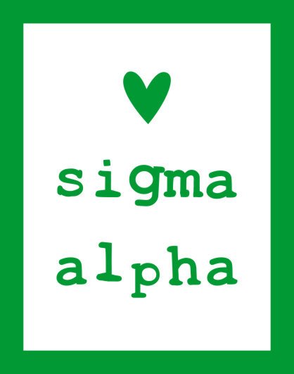 Sigma Alpha Heart Sticker