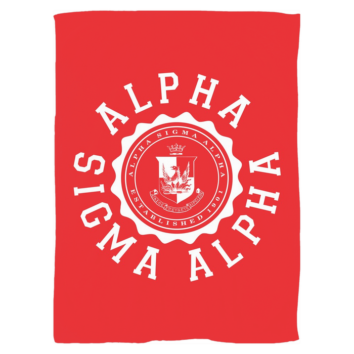 Alpha Sigma Alpha Seal Fleece Blankets Alpha Sigma Alpha Seal Fleece Blankets
