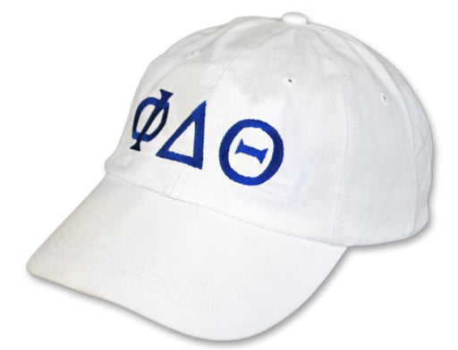 Phi Delta Theta Greek Letter Embroidered Hat