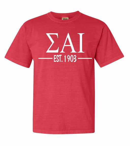 Sigma Alpha Iota Comfort Colors Established Sorority T-Shirt