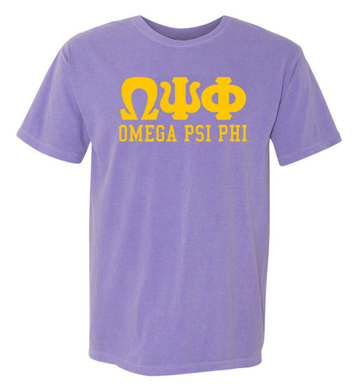 Omega Psi Phi Custom Comfort Colors Greek T-Shirt