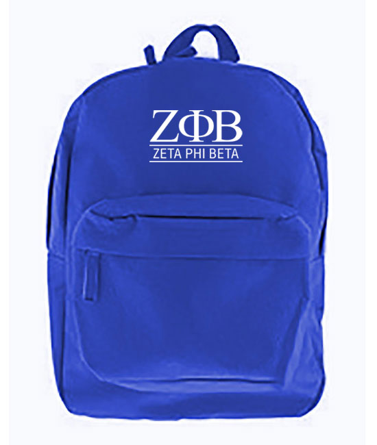 Zeta Phi Beta Custom Embroidered Backpack