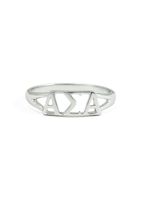 Alpha Sigma Alpha Sterling Silver Ring