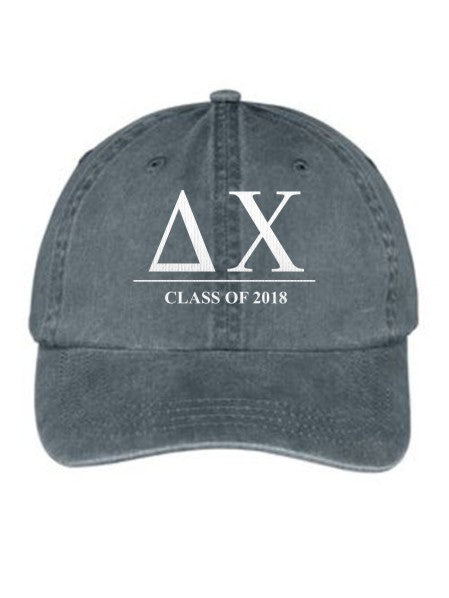 Delta Chi Embroidered Hat with Custom Text