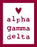 Alpha Gamma Delta Heart Sticker