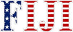 Fiji American Flag Letter Sticker - 2.5