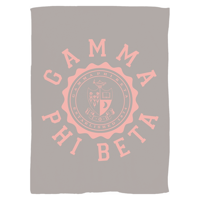 Gamma Phi Beta Seal Fleece Blankets Gamma Phi Beta Seal Fleece Blankets