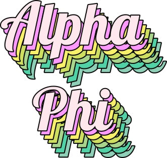 Alpha Phi Greek Stacked Sticker