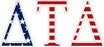 Delta Tau Delta American Flag Letter Sticker - 2.5
