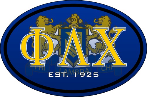 Phi Lambda Chi Color Oval Decal