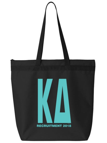 Kappa Delta Impact Letters Zippered Poly Tote