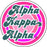 Alpha Kappa Alpha Funky Circle Sticker