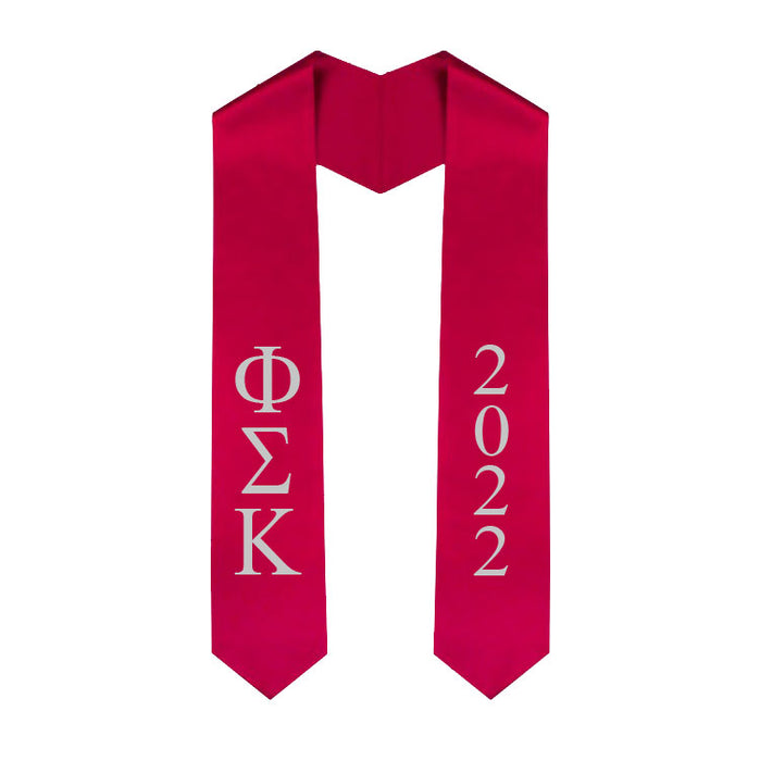Phi Sigma Kappa Vertical Grad Stole with Letters & Year