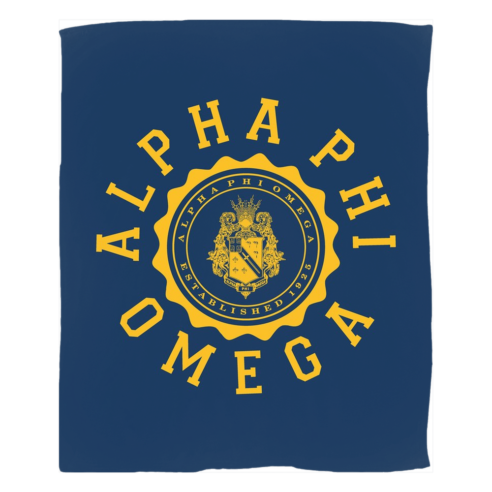 Alpha Phi Omega Seal Fleece Blankets Alpha Phi Omega Seal Fleece Blankets