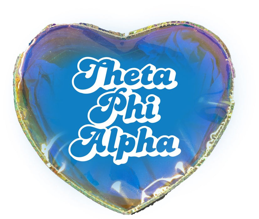 Theta Phi Alpha Heart Shaped Makeup Bag