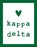 Kappa Delta Heart Sticker