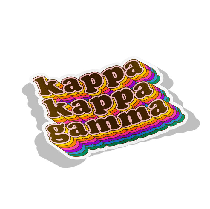 Kappa Kappa Gamma Retro Sorority Decal