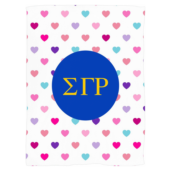 Sigma Gamma Rho Hearts Fleece Blankets Sigma Gamma Rho Hearts Fleece Blankets