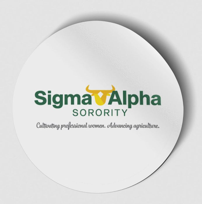 Sigma Alpha Logo Circle Sticker