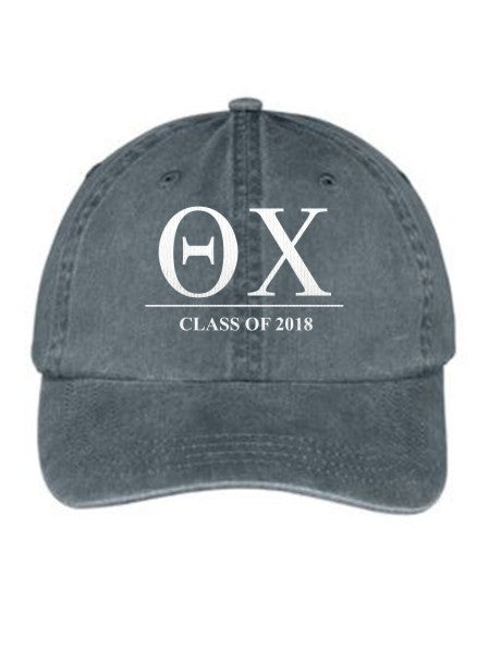Theta Chi Embroidered Hat with Custom Text