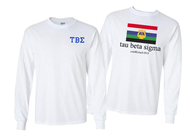 Tau Beta Sigma Long Sleeve Flag Tee