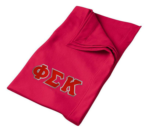 Phi Sigma Kappa Greek Twill Lettered Sweatshirt Blanket