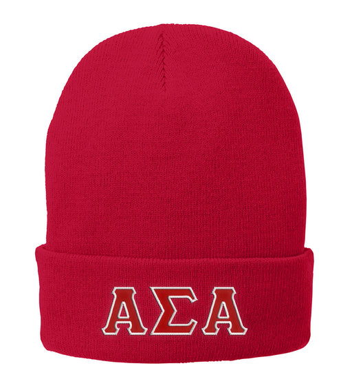 Alpha Sigma Alpha Lettered Knit Cap
