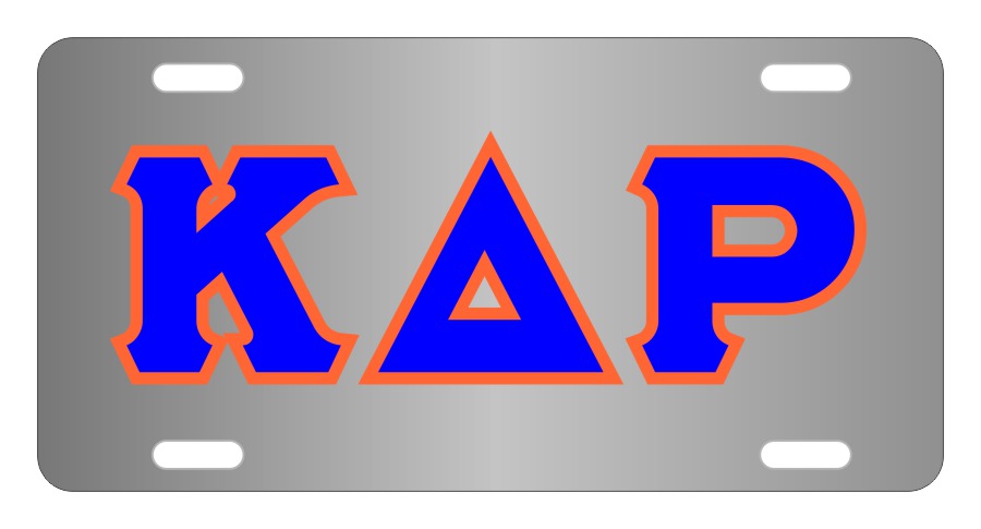 Kappa Delta Rho Fraternity License Plate Cover