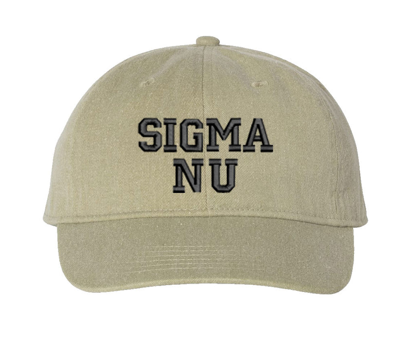 Sigma Nu Comfort Colors Varsity Hat