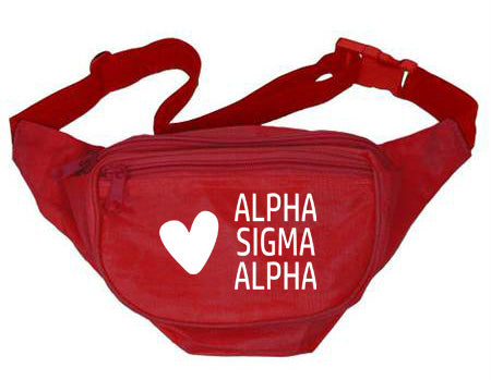 Alpha Sigma Alpha Heart Fanny Pack
