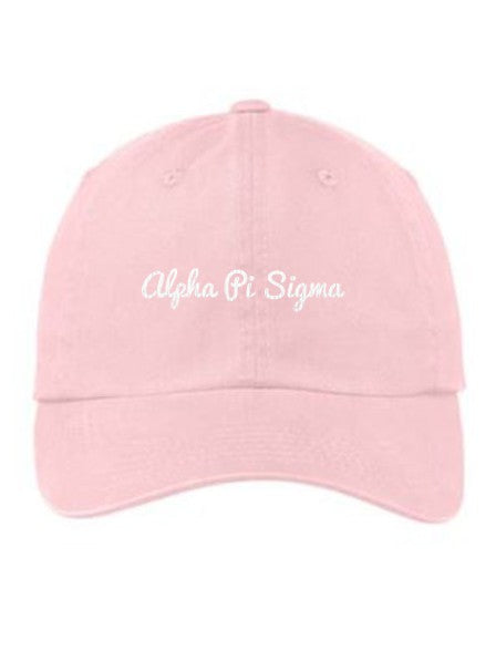 Alpha Pi Sigma Cursive Embroidered Hat