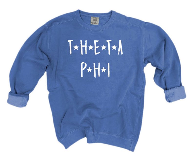 Theta Phi Alpha Comfort Colors Starry Nickname Sorority Sweatshirt