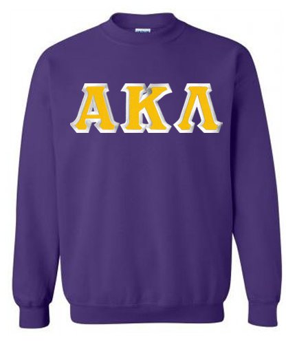Alpha Kappa Lambda Crewneck Sweatshirt with Sewn-On Letters
