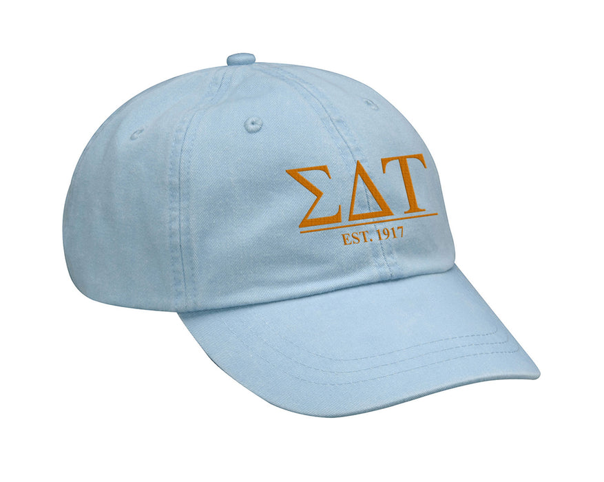 Sigma Delta Tau Letters Year Embroidered Hat