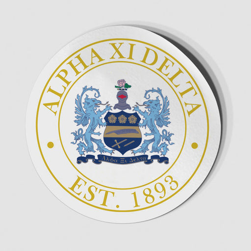 Alpha Xi Delta Circle Crest Decal