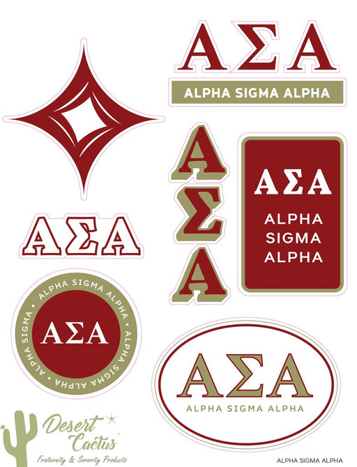 Alpha Sigma Alpha Traditional Decal Set