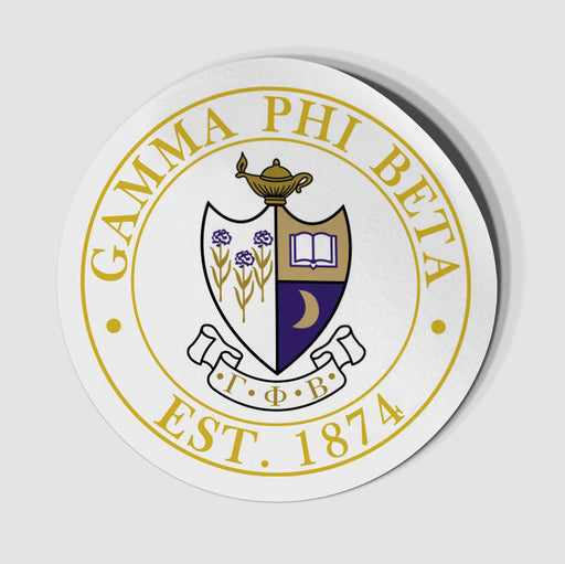 Gamma Phi Beta Circle Crest Decal