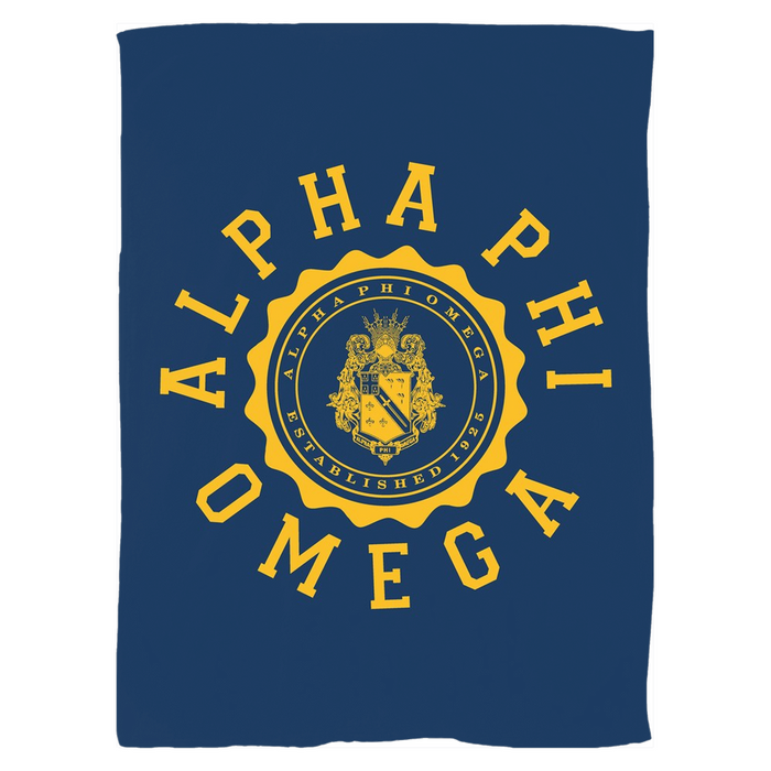Alpha Phi Omega Seal Fleece Blankets Alpha Phi Omega Seal Fleece Blankets